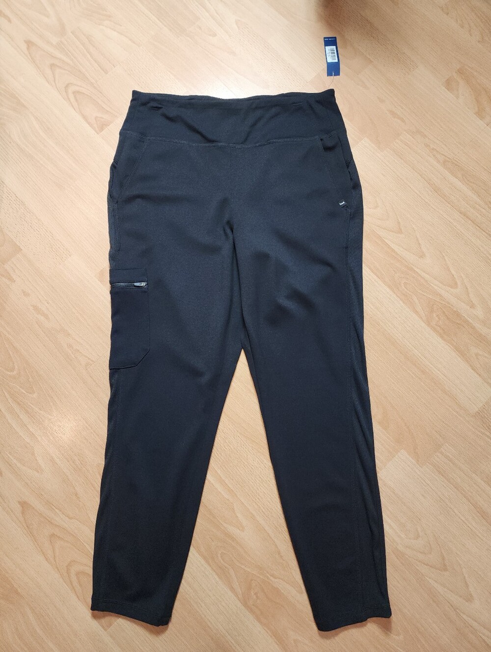 NWT Jaanuu 4-Pocket Rib Panel Black Scrub Pants Yoga SPINrxy Large Petite LP